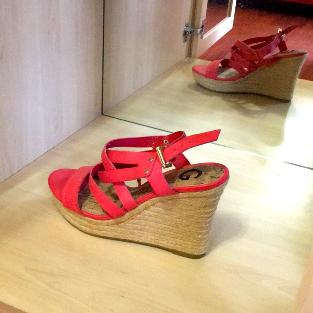 Pink Wedge Sandals